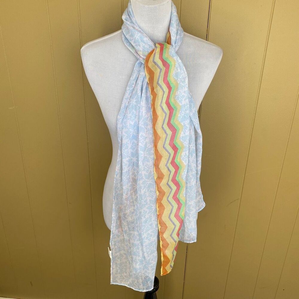 Women’s Scarf One size multicolor print 72”Lx18”W